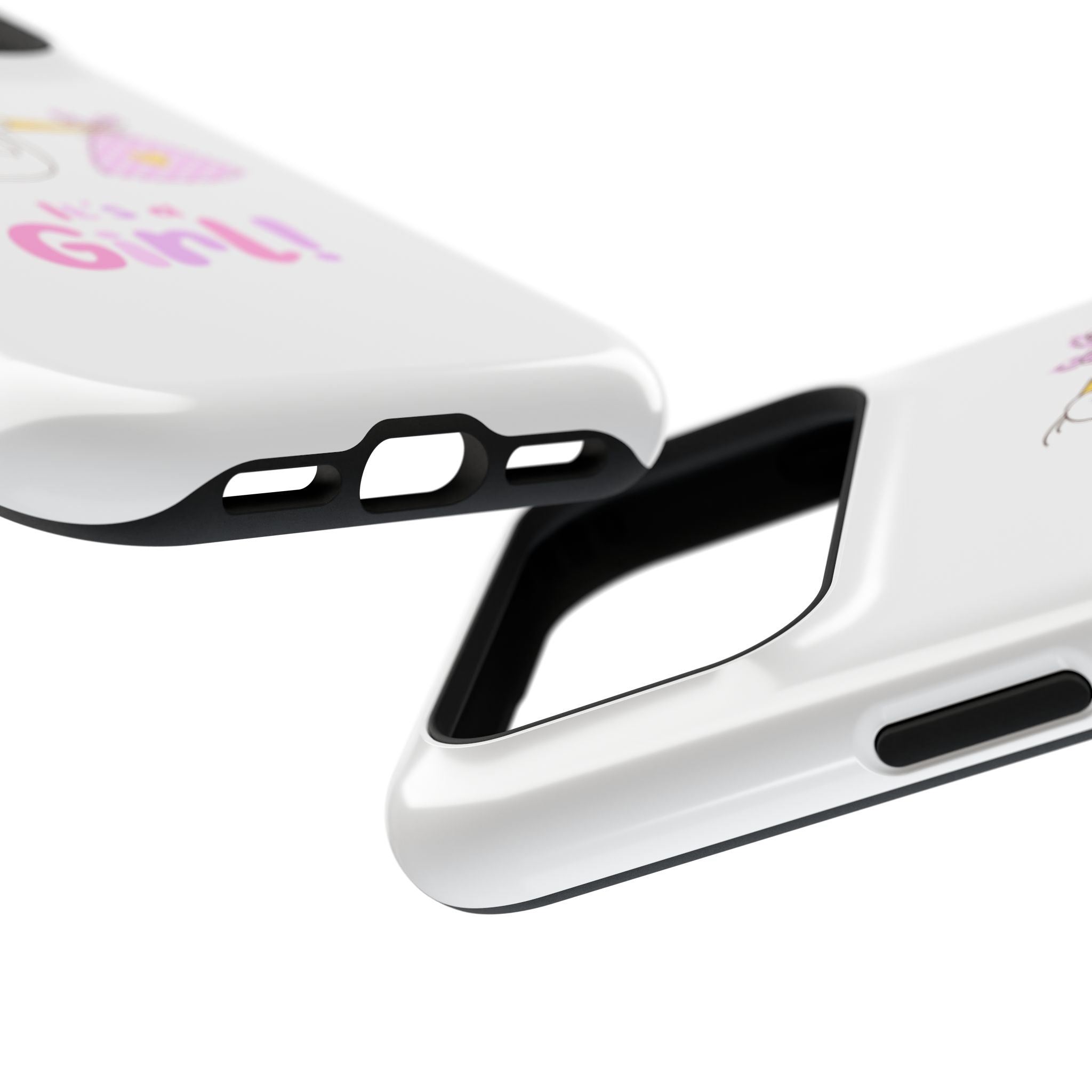 Stork carrying bundle "It's a Girl!" Phone Case | Impact-Resistant Case