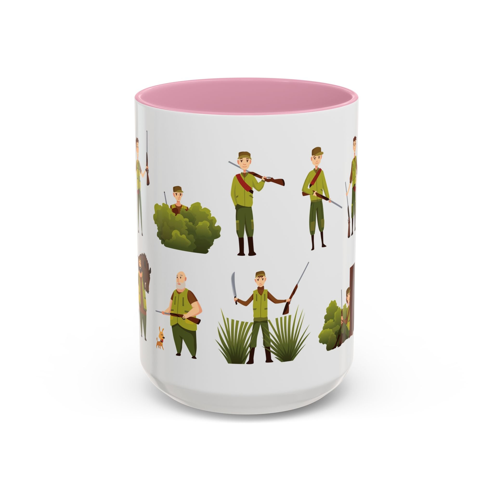 Hunter Pattern Mug | Hunting Illustrations, Outdoorsman Coffee Cup
