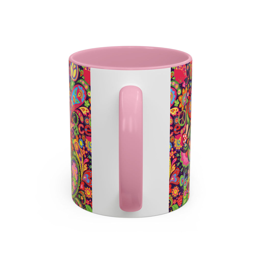 Psychedelic Paisley Peace Mug | Colorful 11oz or 15oz Ceramic
