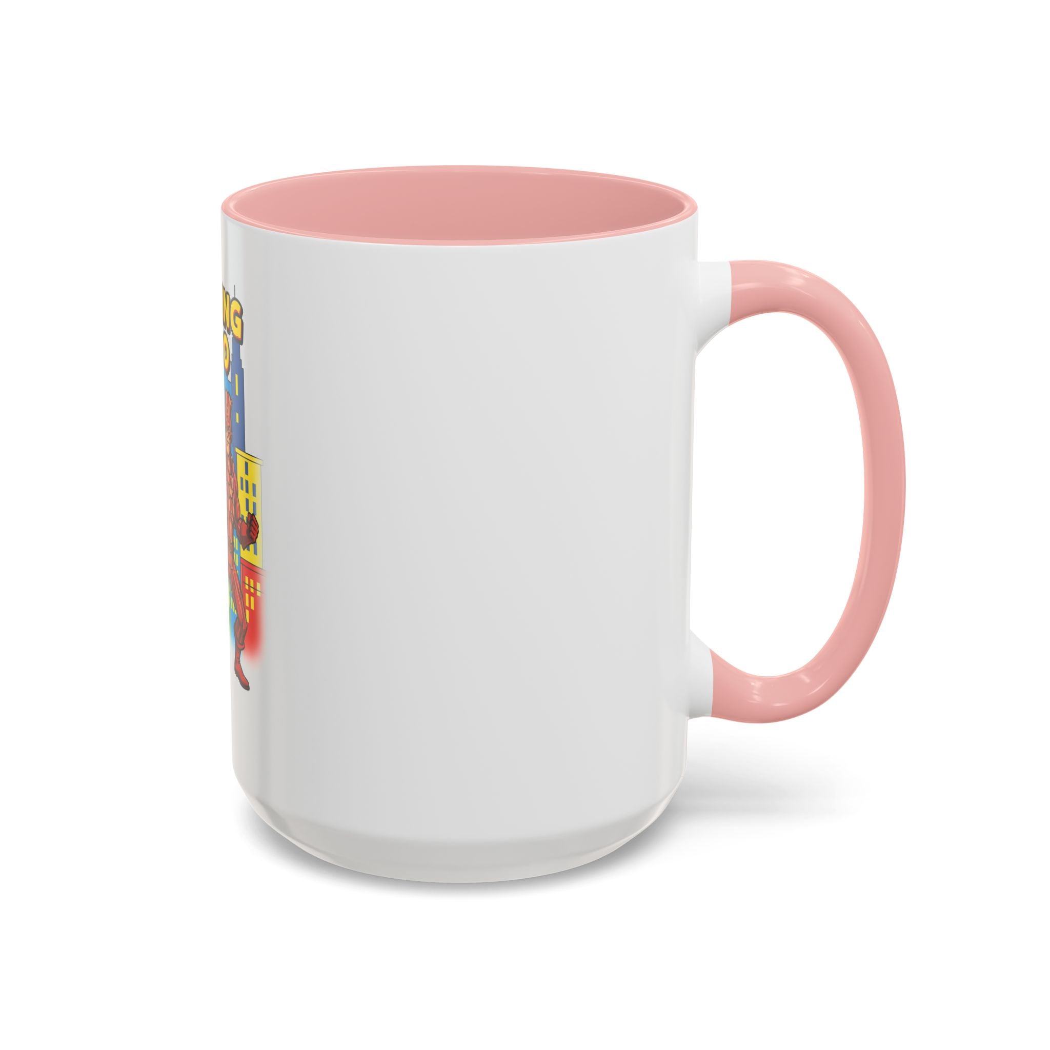Sizzling Hero Mug | Accent Coffee Mug 11oz 15oz, Superhero City Design