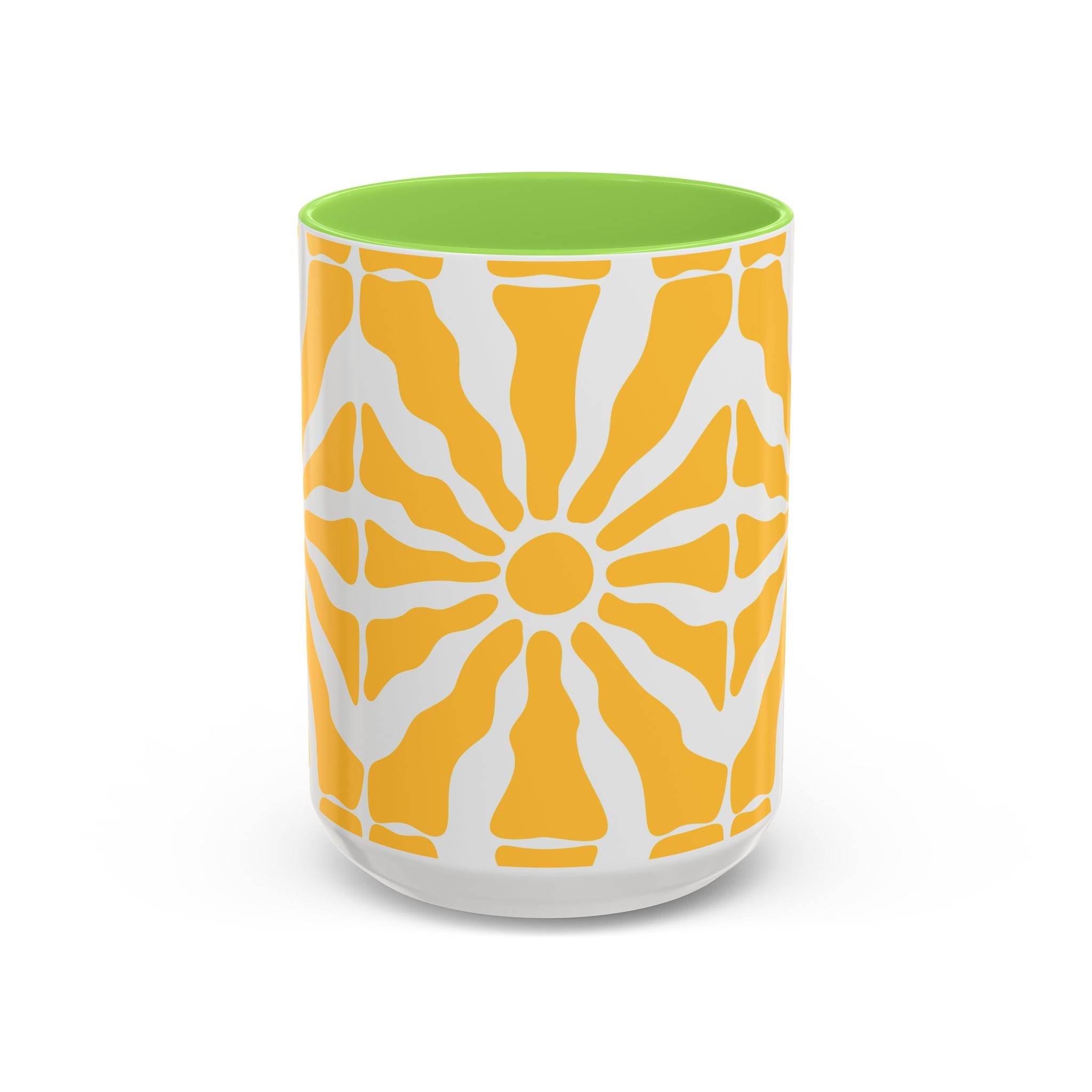 Yellow Sunburst Mug | Ceramic Coffee Cup