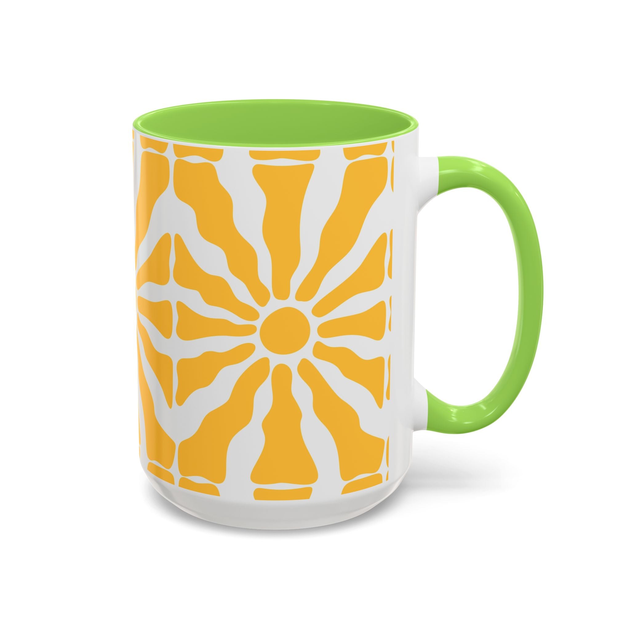 Yellow Sunburst Mug | Ceramic Coffee Cup