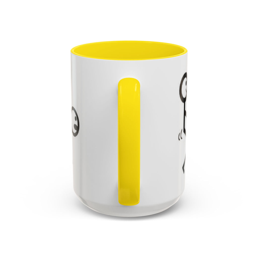 Sit Before It Mug | Funny Stick Figure Coffee Cup, Morning Routine Accent Mug