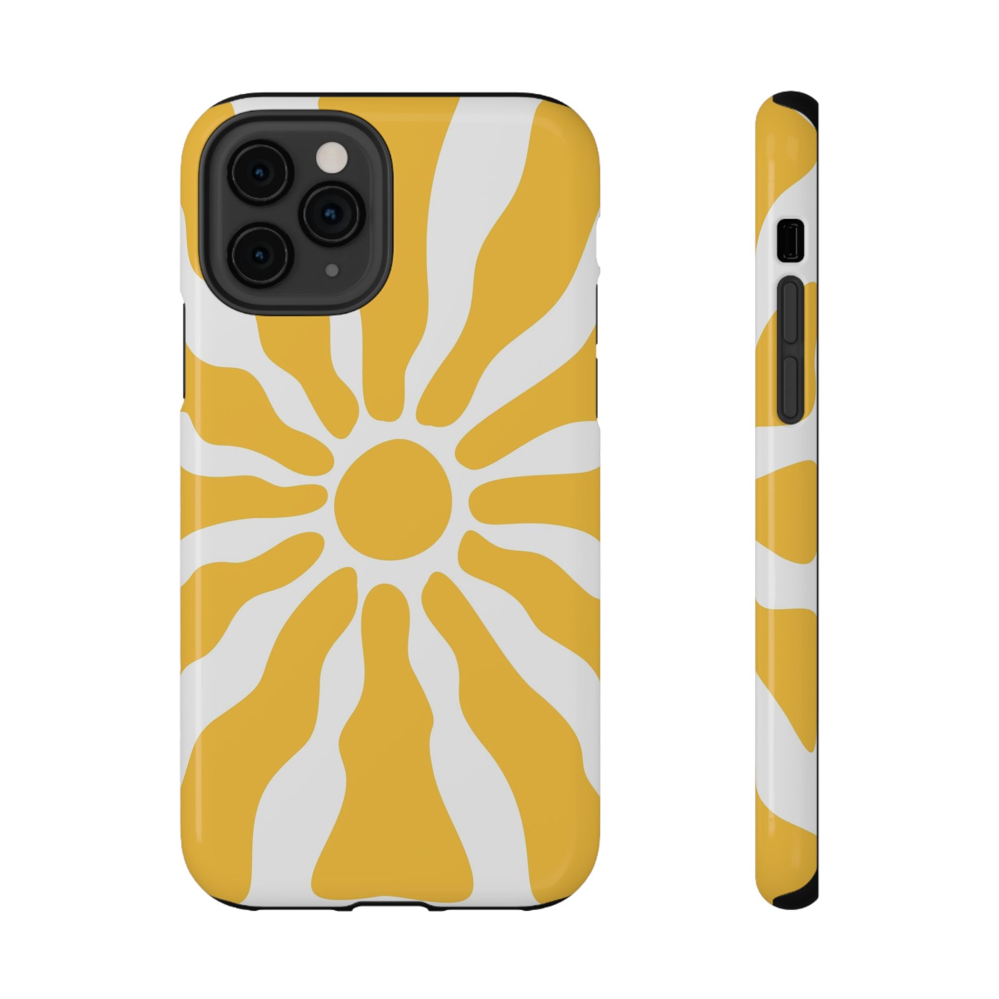 Retro Sunburst iPhone Case | Impact-Resistant Phone Case