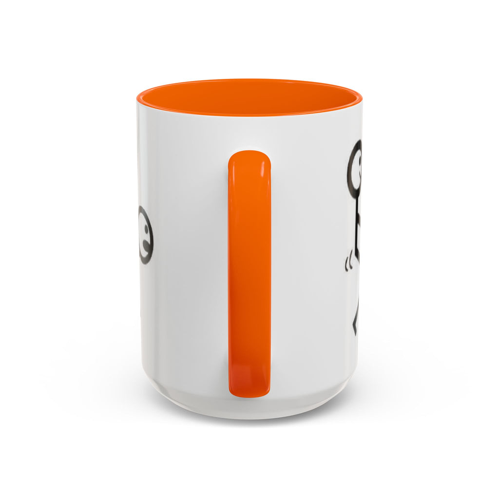 Sit Before It Mug | Funny Stick Figure Coffee Cup, Morning Routine Accent Mug