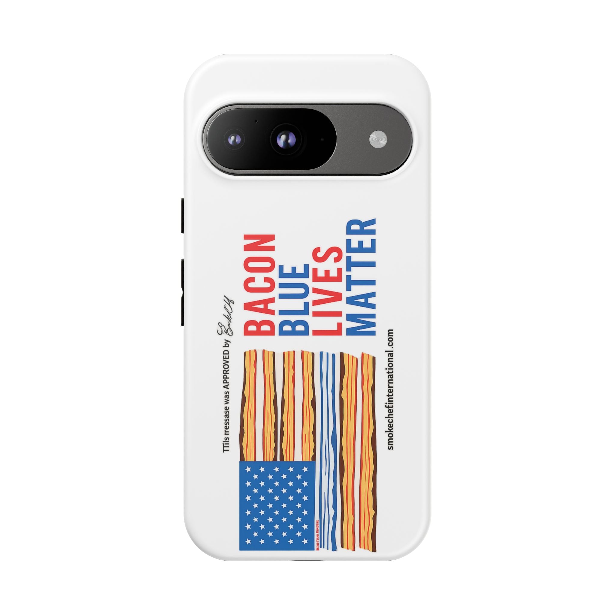 Bacon Blue Lives Matter Phone Case | Patriotic Flag Bacon Illustration