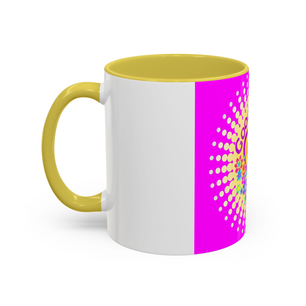 Good Vibes Peace Heart Floral Mug | Colorful 11oz 15oz Ceramic