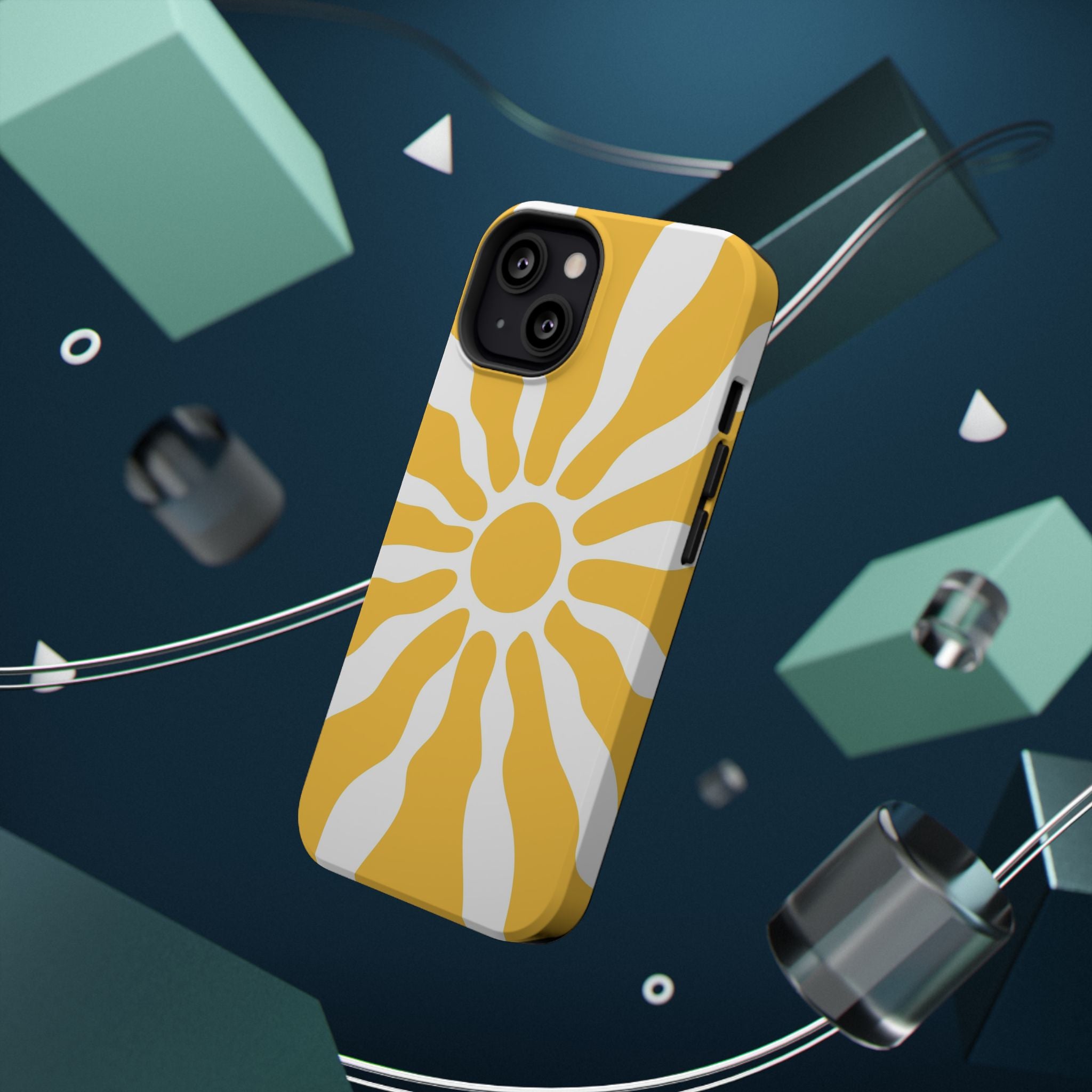Retro Sunburst iPhone Case | Impact-Resistant Phone Case