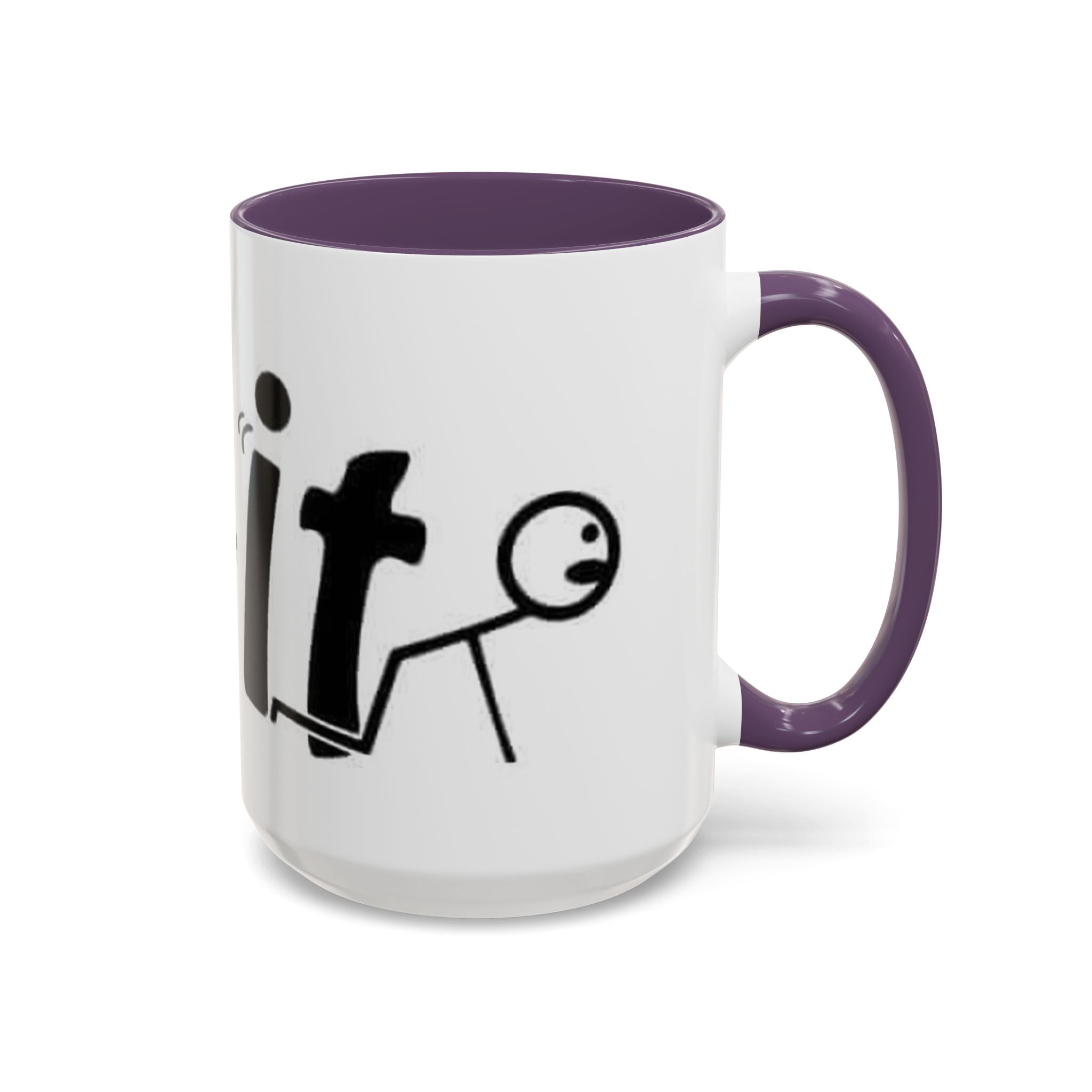 Sit Before It Mug | Funny Stick Figure Coffee Cup, Morning Routine Accent Mug