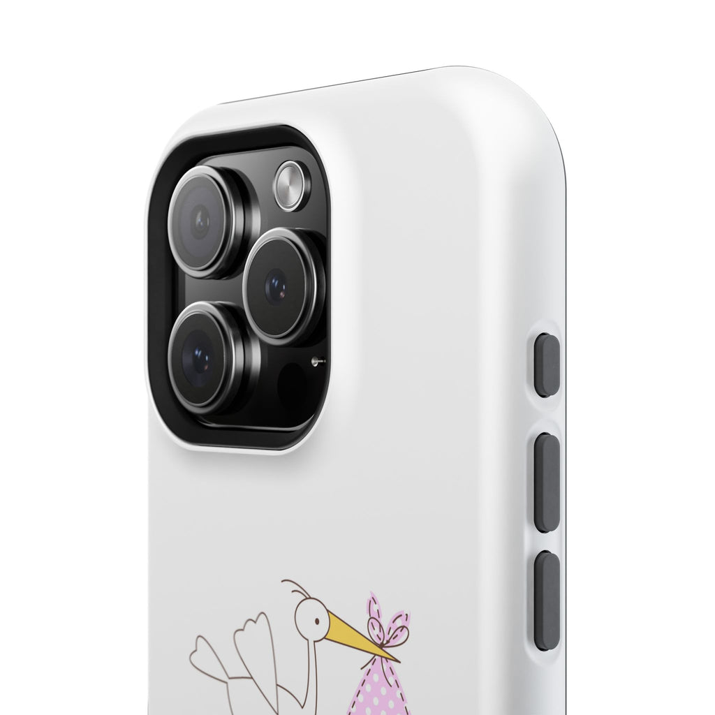 Phone Case - "It's a Girl!" Stork Baby Announcement Impact-Resistant Case