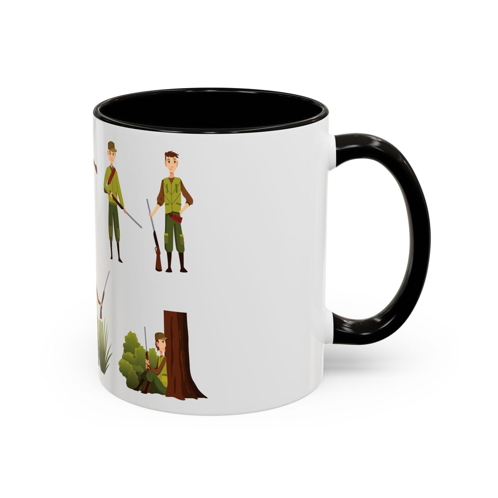 Hunter Pattern Mug | Hunting Illustrations, Outdoorsman Coffee Cup