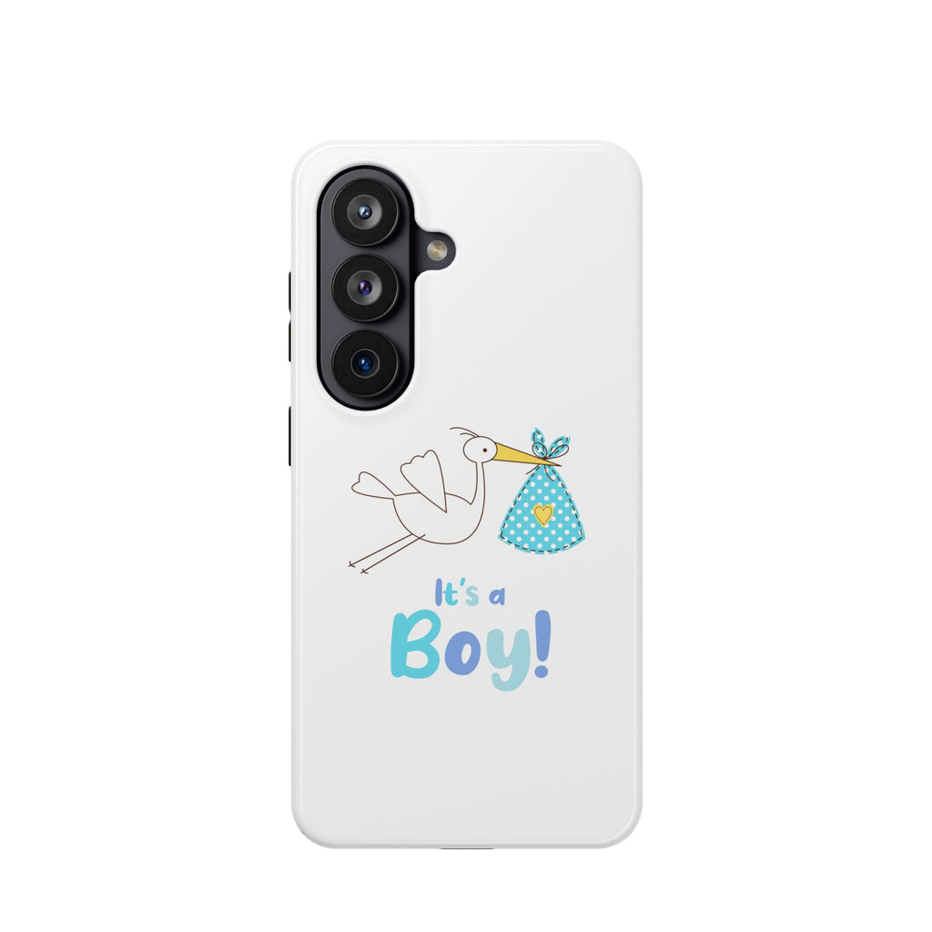Stork 'It's a Boy' Phone Case | Impact-Resistant Case