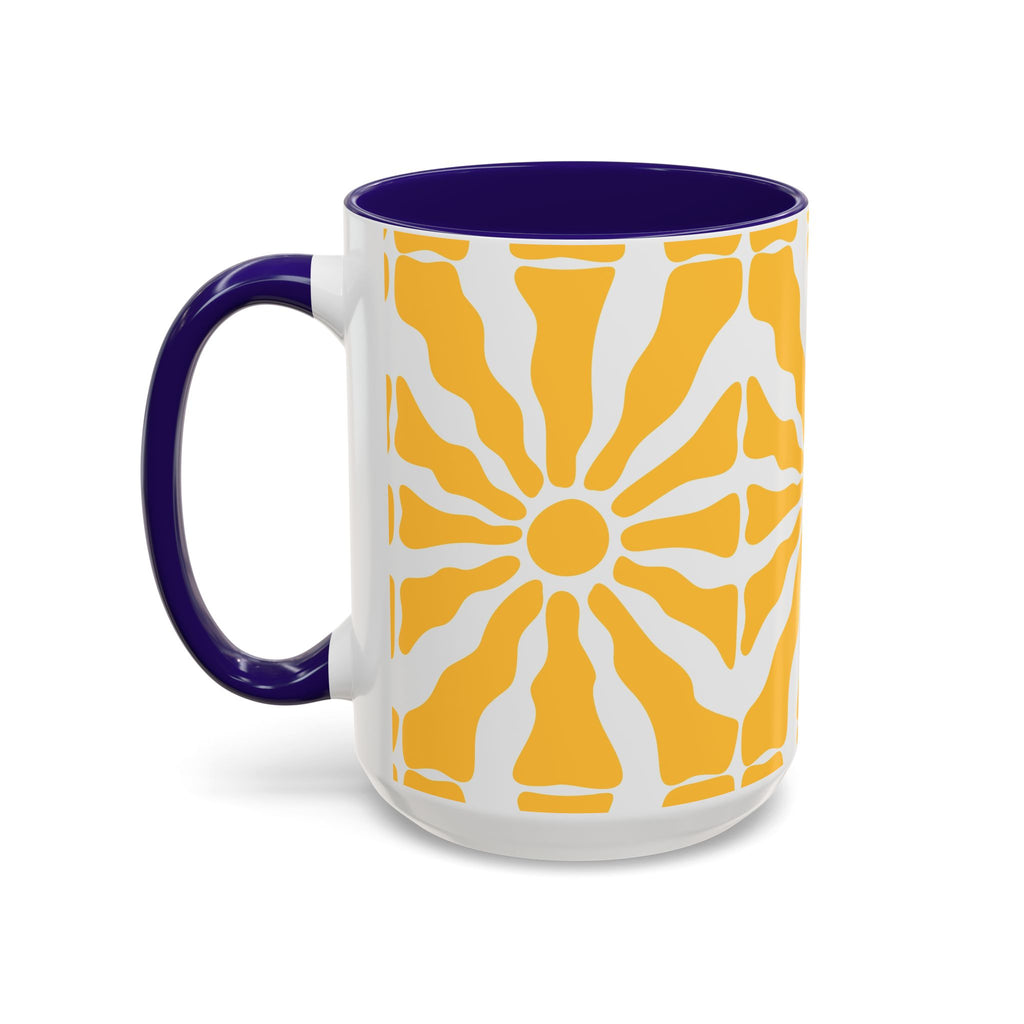 Yellow Sunburst Mug | Ceramic Coffee Cup