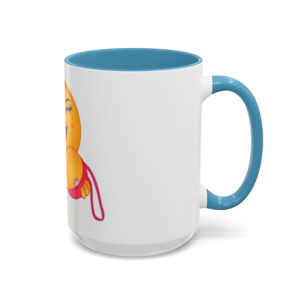 Winking Boob Emoji Mug Accent Coffee Mug | 11oz 15oz