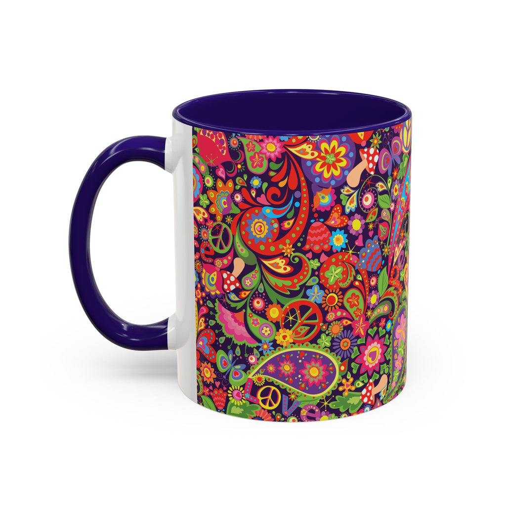 Psychedelic Paisley Peace Mug | Colorful 11oz or 15oz Ceramic