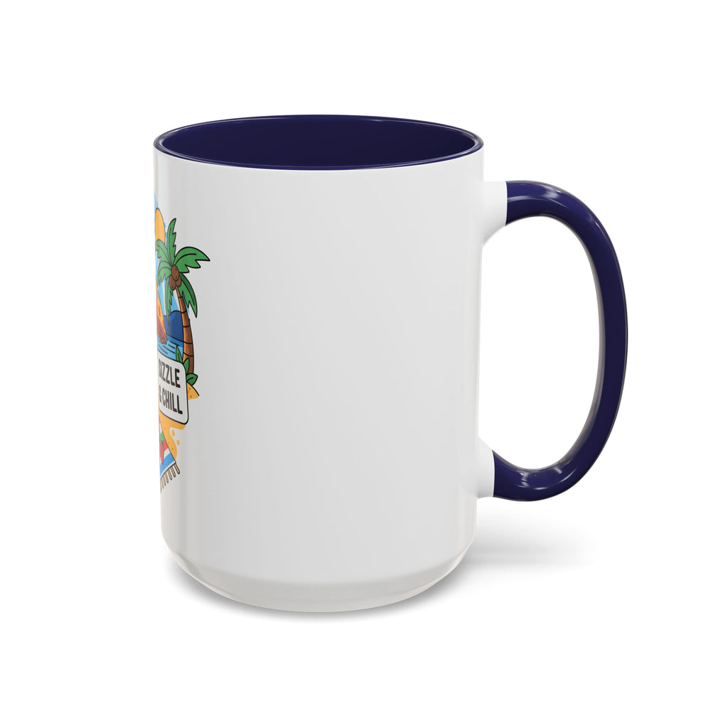 Sizzle & Chill Bacon Sunbathing Cartoon Accent Coffee Mug | 11oz or 15oz