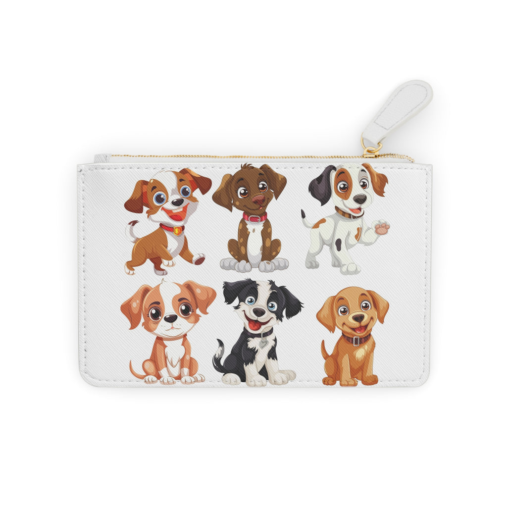 Cute Cartoon Puppies Mini Clutch Bag | Dog Pattern Coin Purse