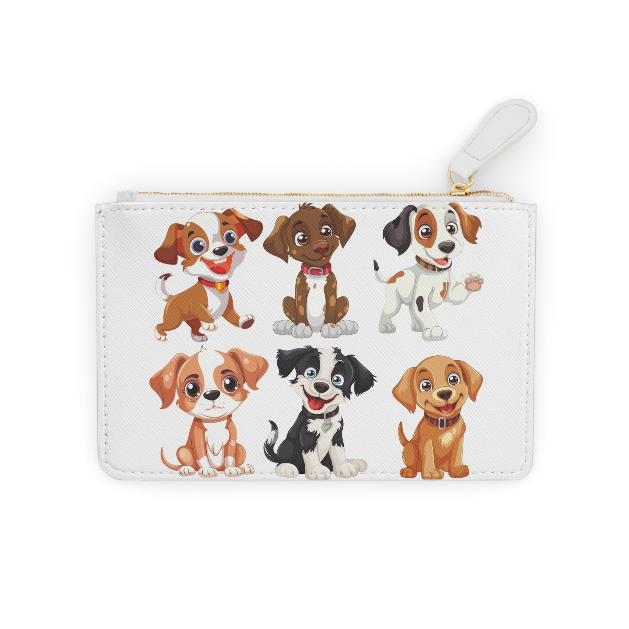 Cute Cartoon Puppies Mini Clutch Bag | Dog Pattern Coin Purse