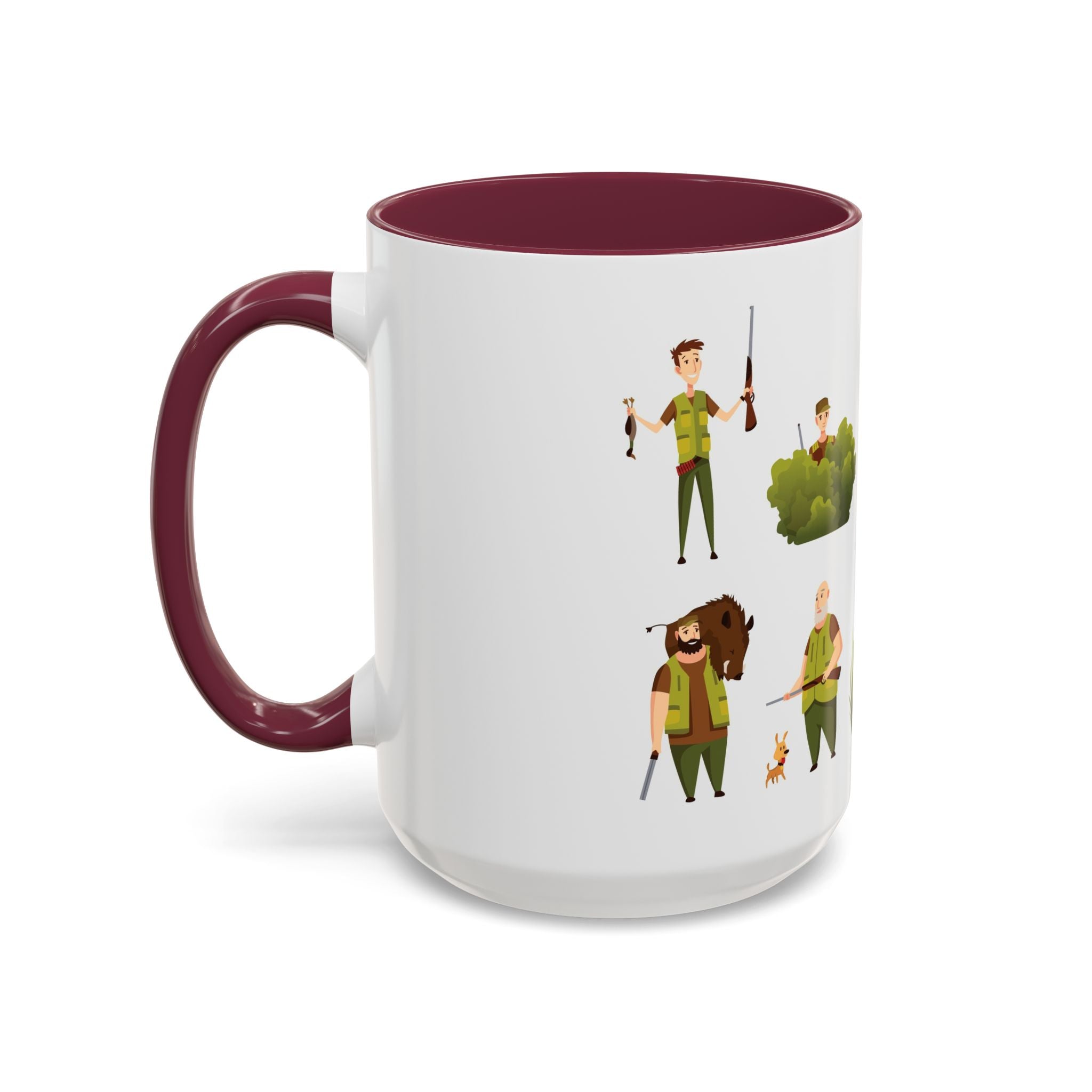 Hunter Pattern Mug | Hunting Illustrations, Outdoorsman Coffee Cup