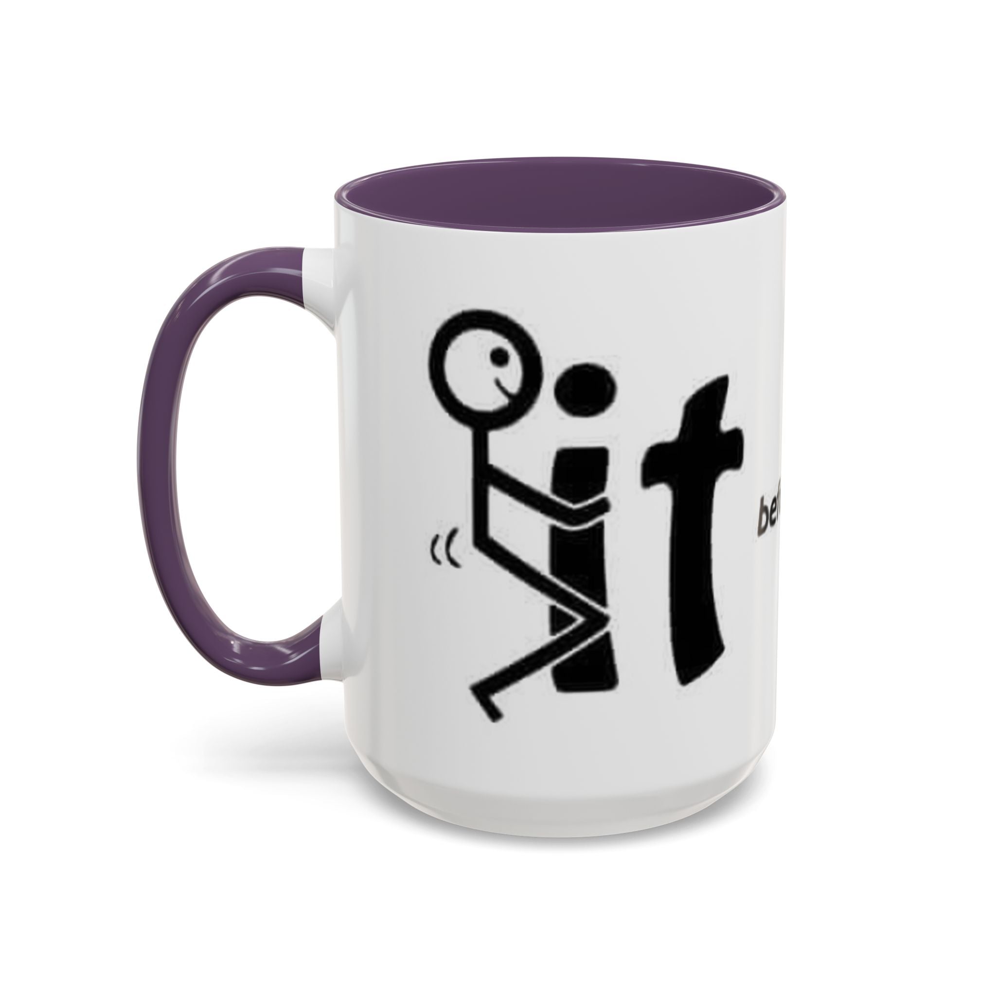 Sit Before It Mug | Funny Stick Figure Coffee Cup, Morning Routine Accent Mug
