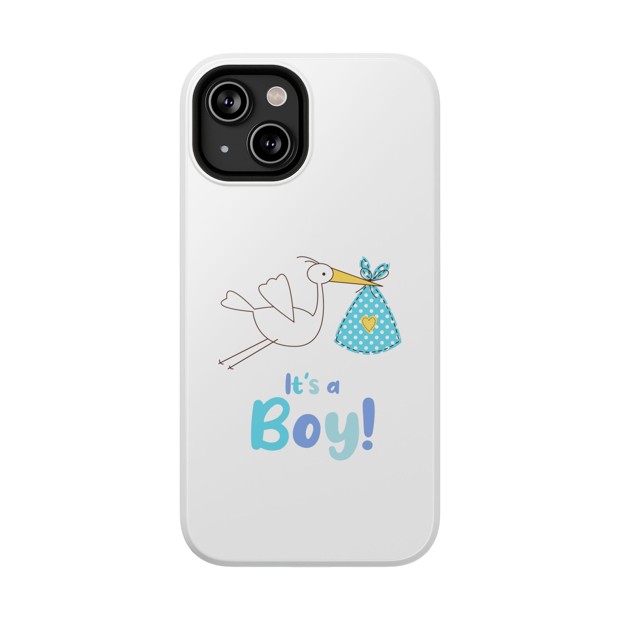 Stork 'It's a Boy' Phone Case | Impact-Resistant Case