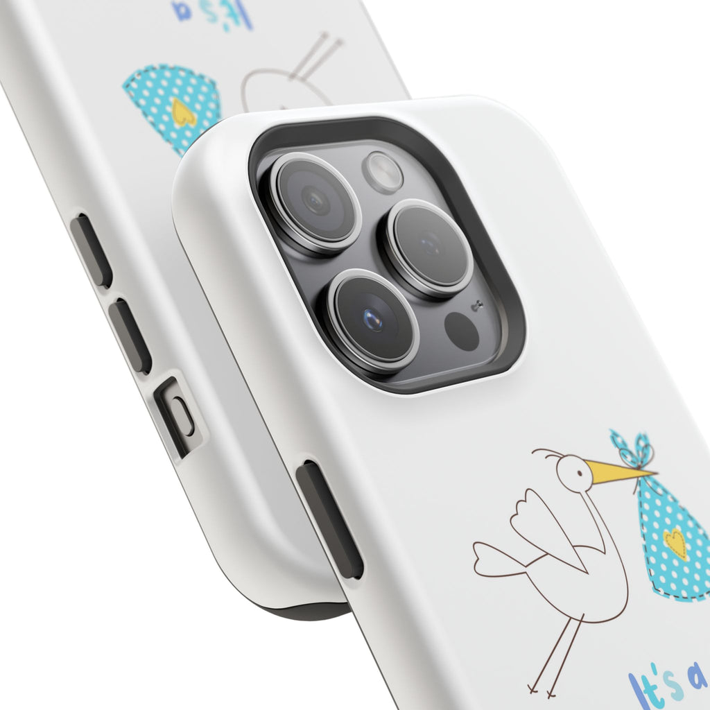Stork 'It's a Boy' Phone Case | Impact-Resistant Case