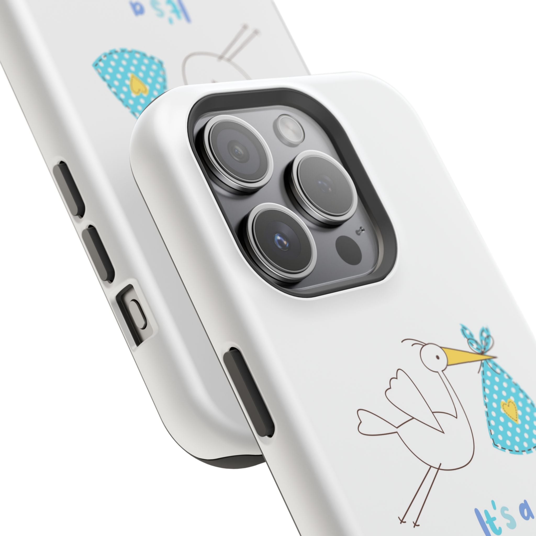 Stork 'It's a Boy' Phone Case | Impact-Resistant Case