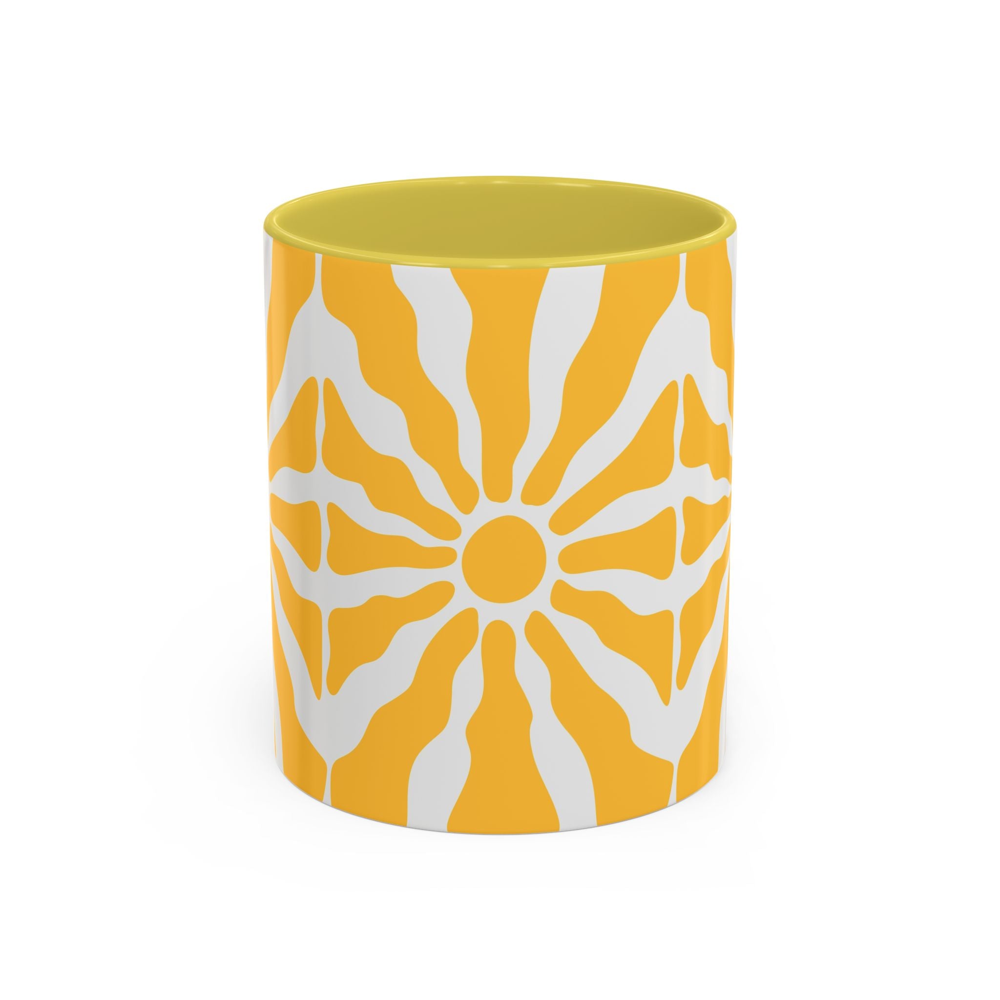 Yellow Sunburst Mug | Ceramic Coffee Cup