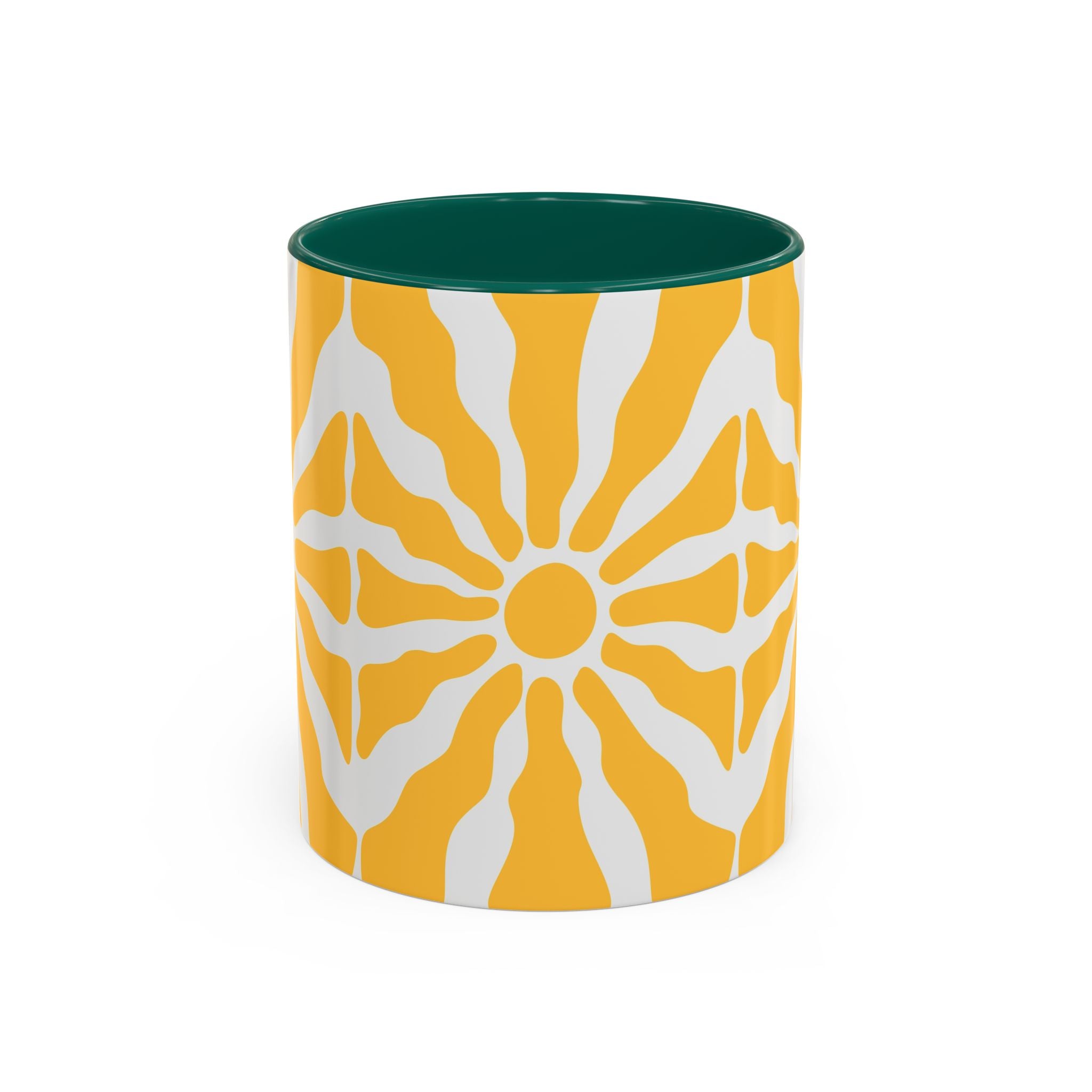 Yellow Sunburst Mug | Ceramic Coffee Cup