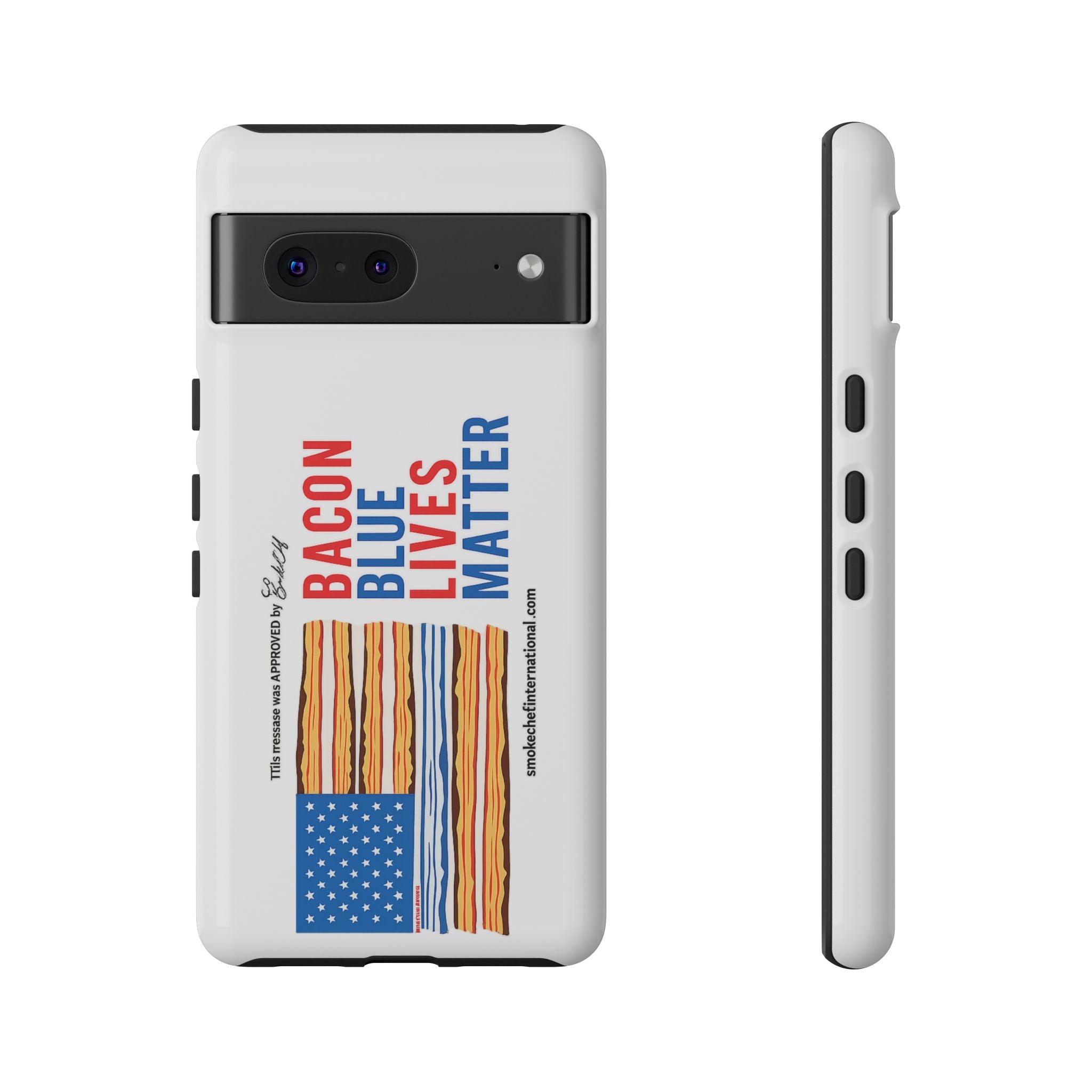 Bacon Blue Lives Matter Phone Case | Patriotic Flag Bacon Illustration