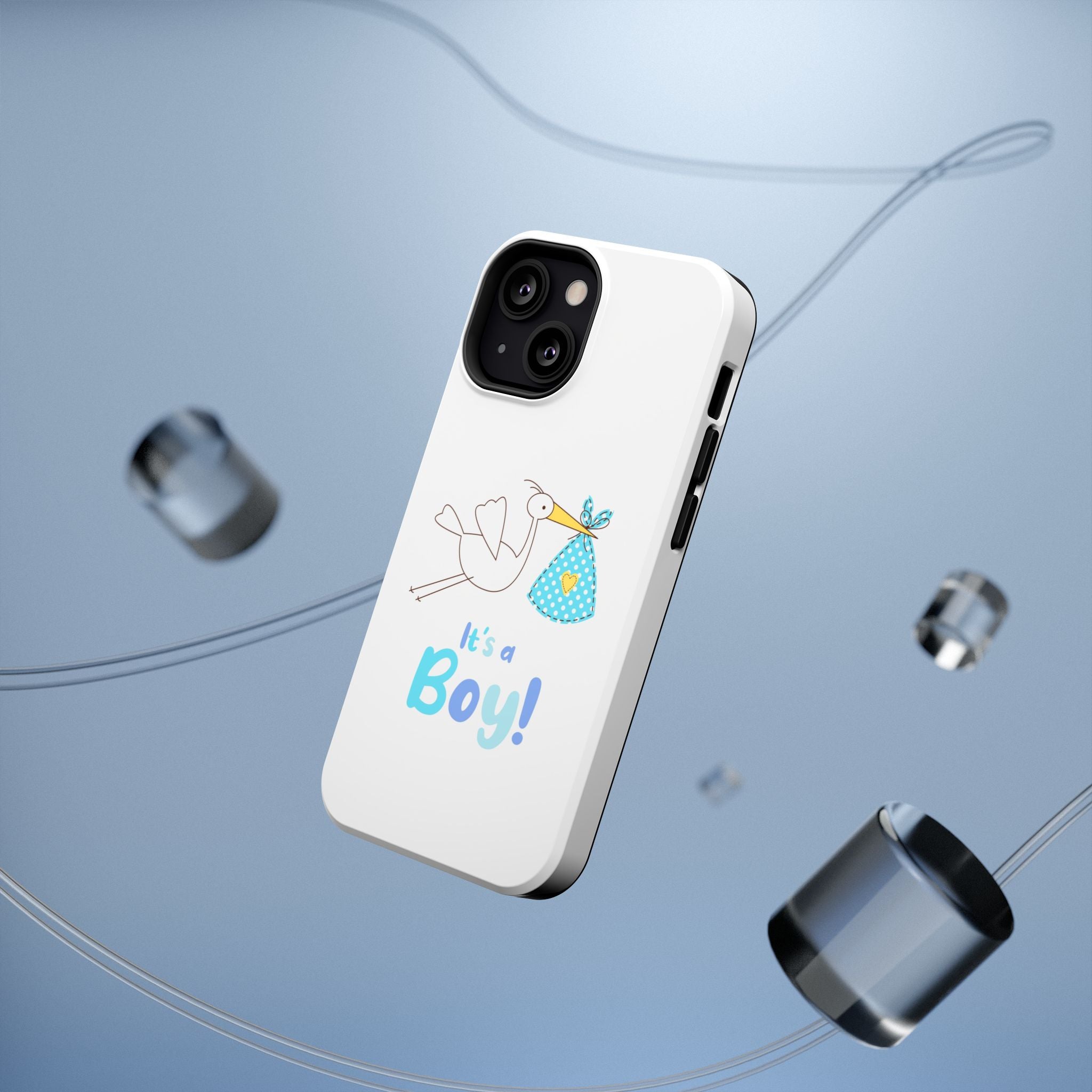 Stork 'It's a Boy' Phone Case | Impact-Resistant Case