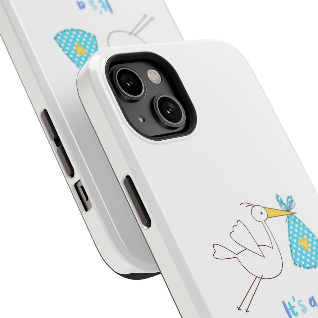 Stork 'It's a Boy' Phone Case | Impact-Resistant Case