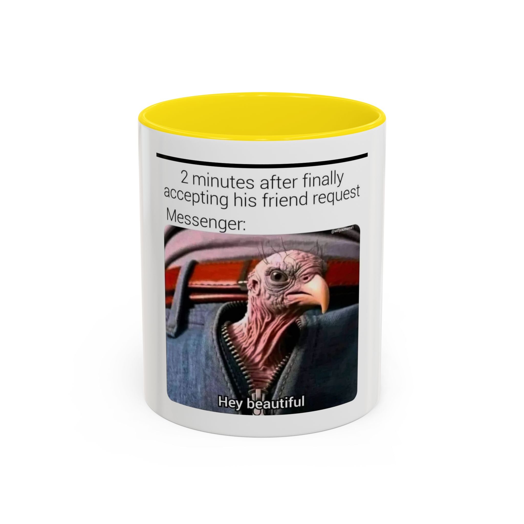 Hey Beautiful Turkey Meme Mug | Accent Coffee Mug 11oz 15oz