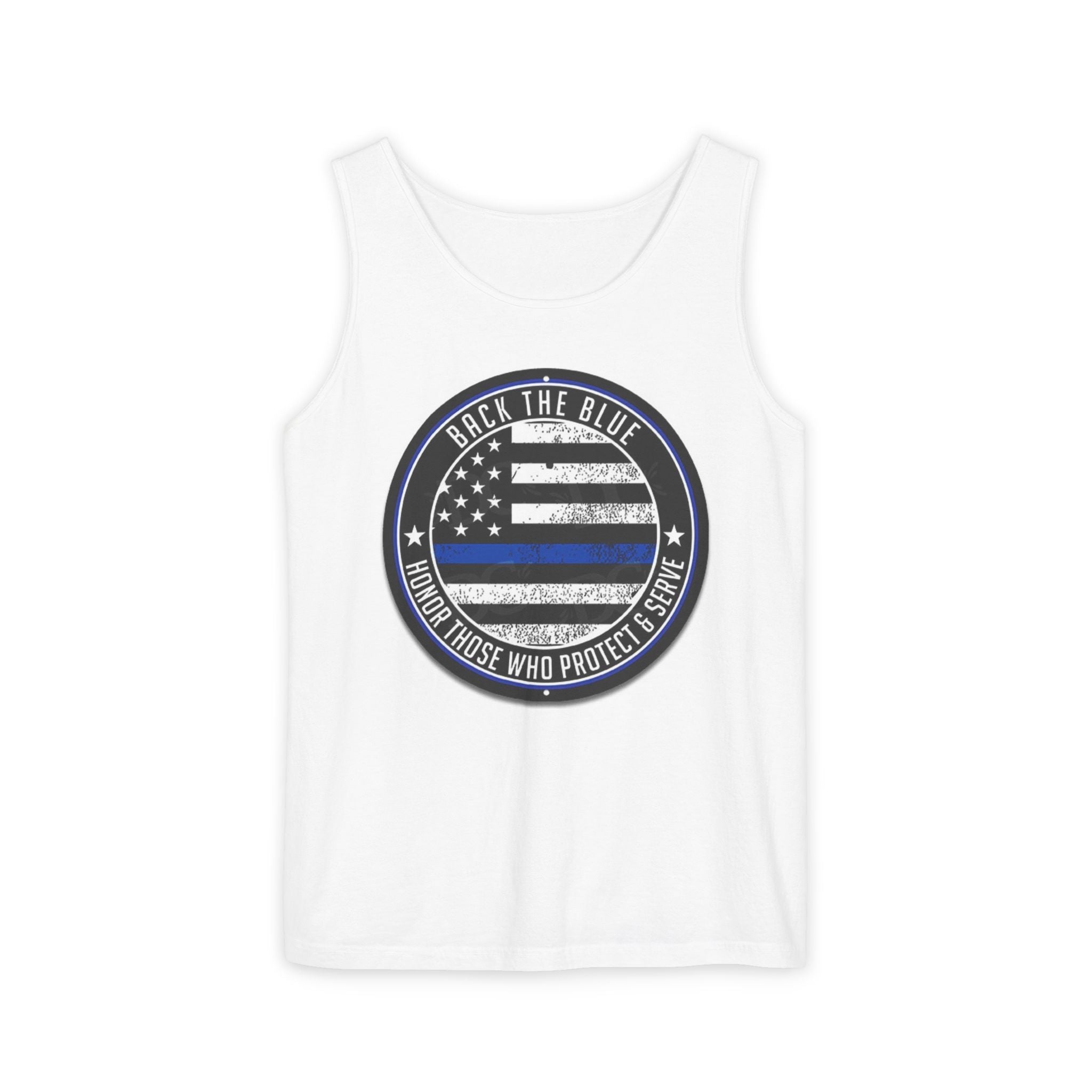 Back the Blue Thin Line Flag Tank Top | Support Law Enforcement