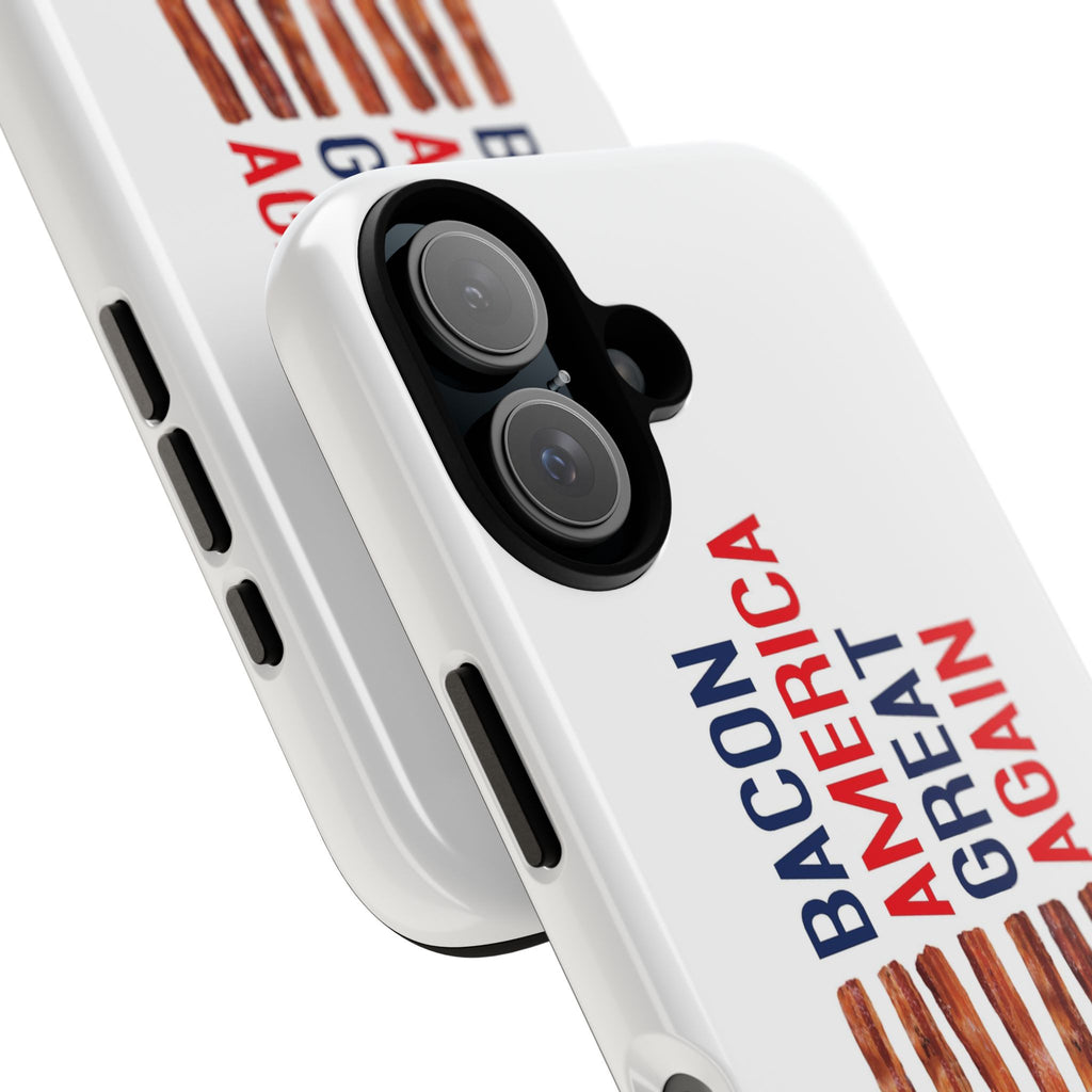 Bacon American Great Again phone case | patriotic bacon flag iPhone case