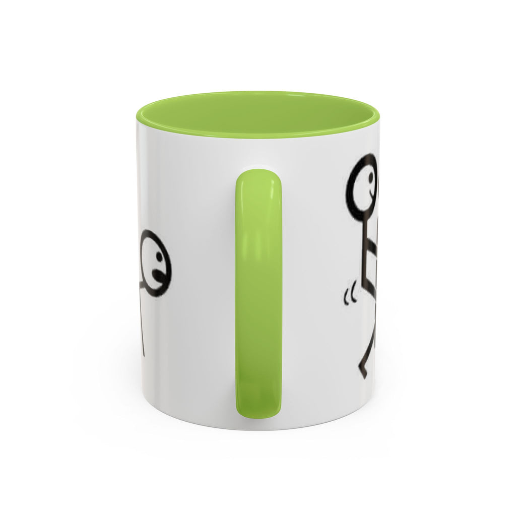 Sit Before It Mug | Funny Stick Figure Coffee Cup, Morning Routine Accent Mug