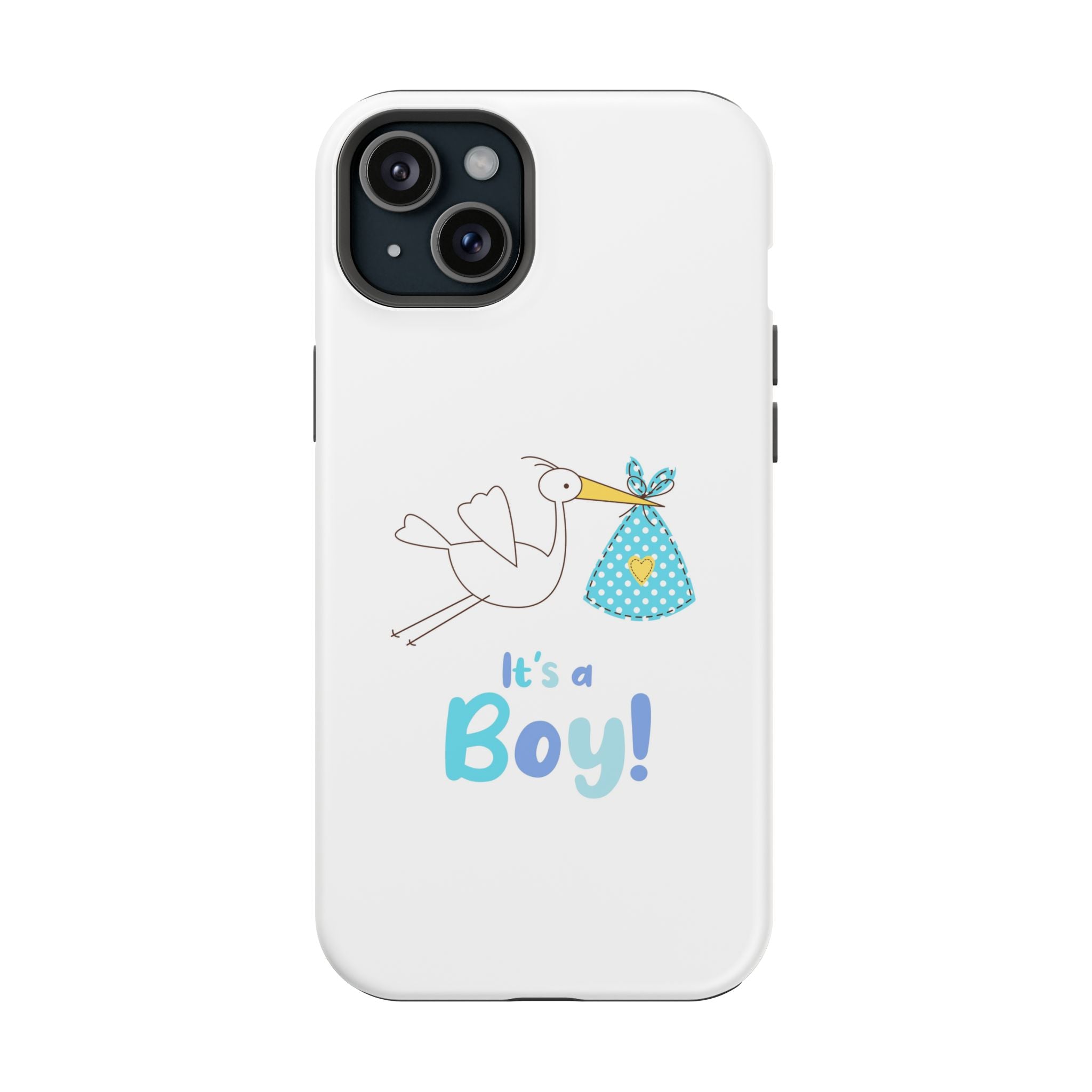 Stork 'It's a Boy' Phone Case | Impact-Resistant Case