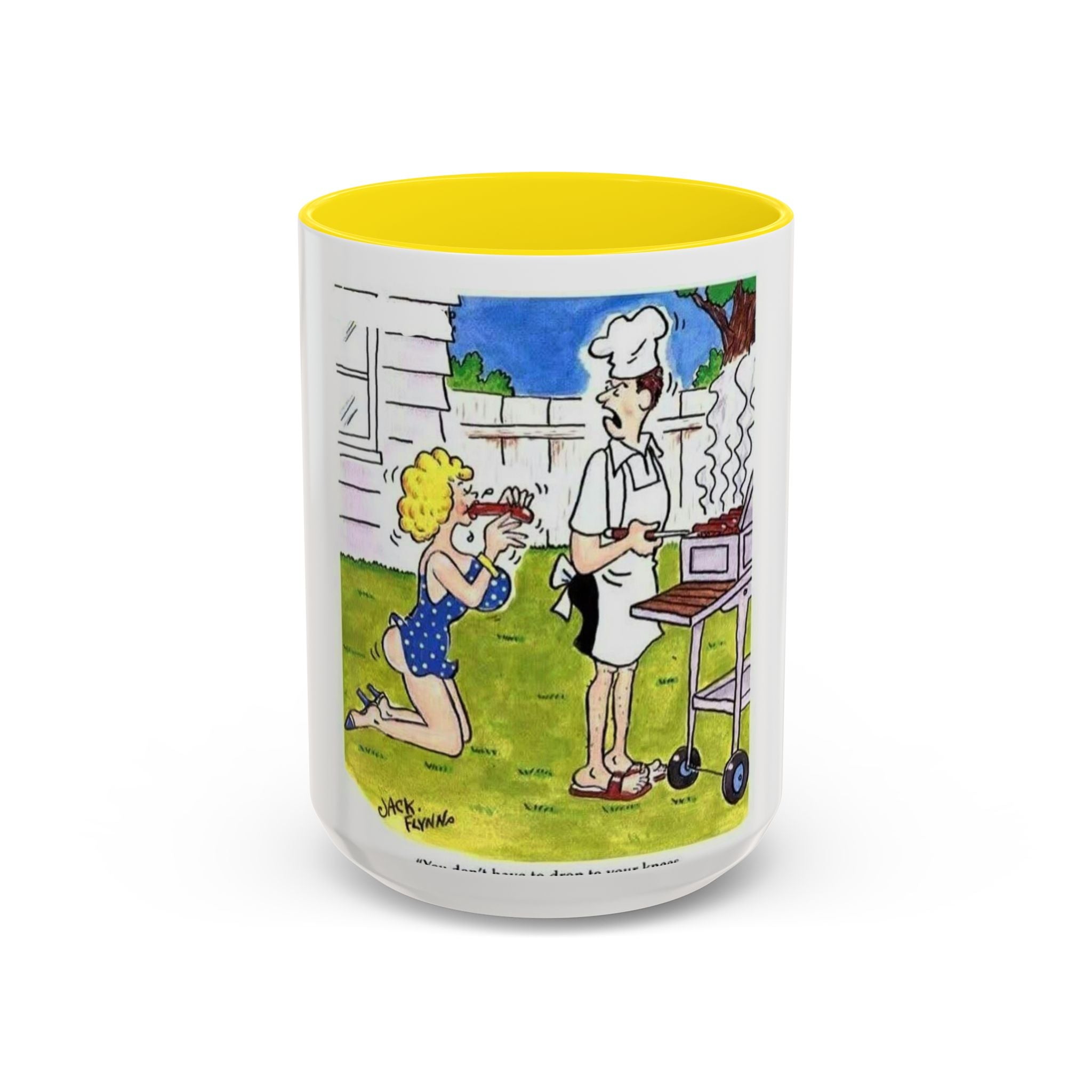 Backyard BBQ Cartoon mug | Accent Coffee Mug 11oz 15oz