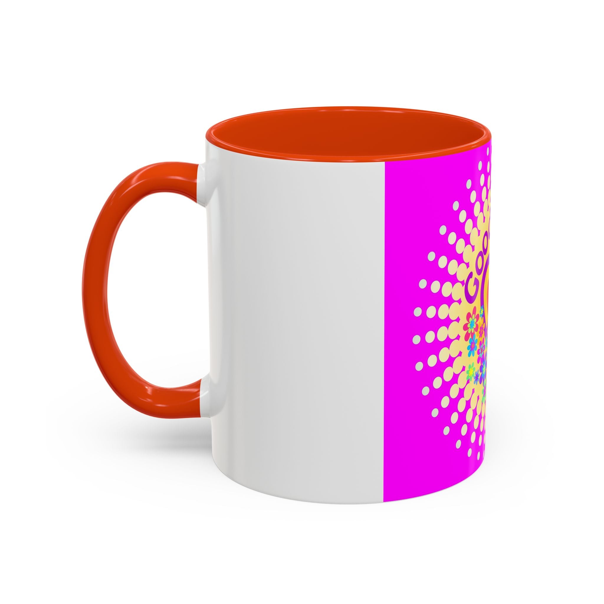 Good Vibes Peace Heart Floral Mug | Colorful 11oz 15oz Ceramic