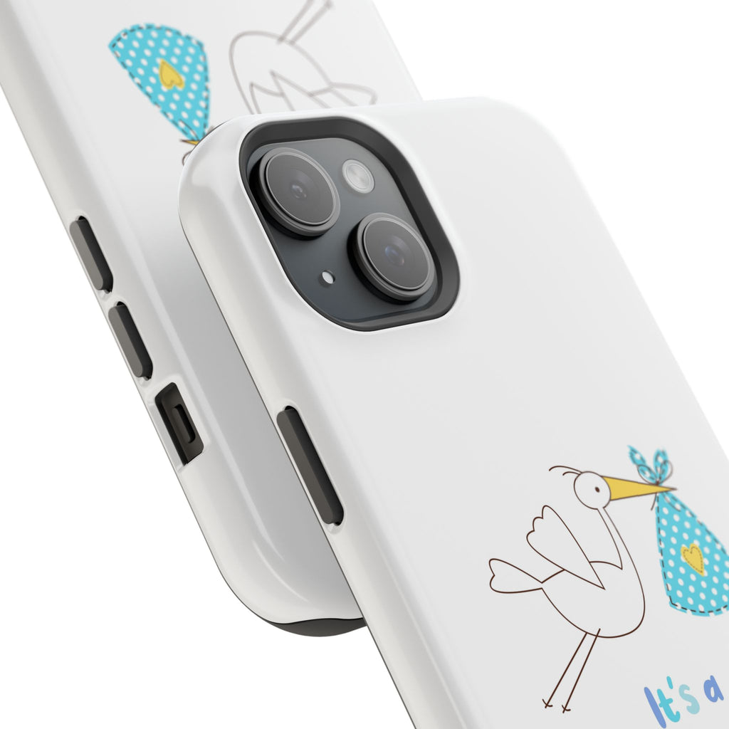 Stork 'It's a Boy' Phone Case | Impact-Resistant Case