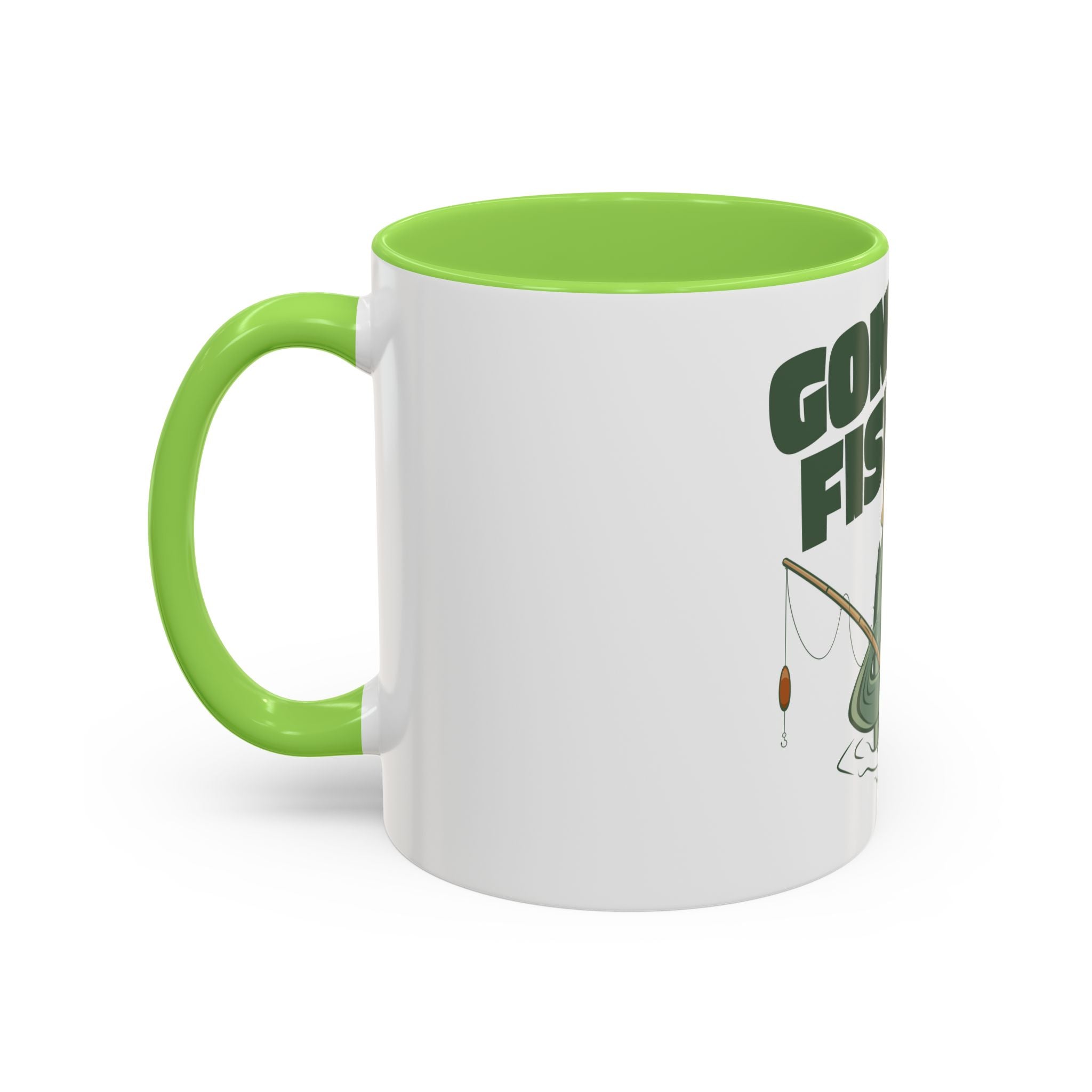 Gone Fishing fish character Mug | 11oz 15oz colorful ceramic