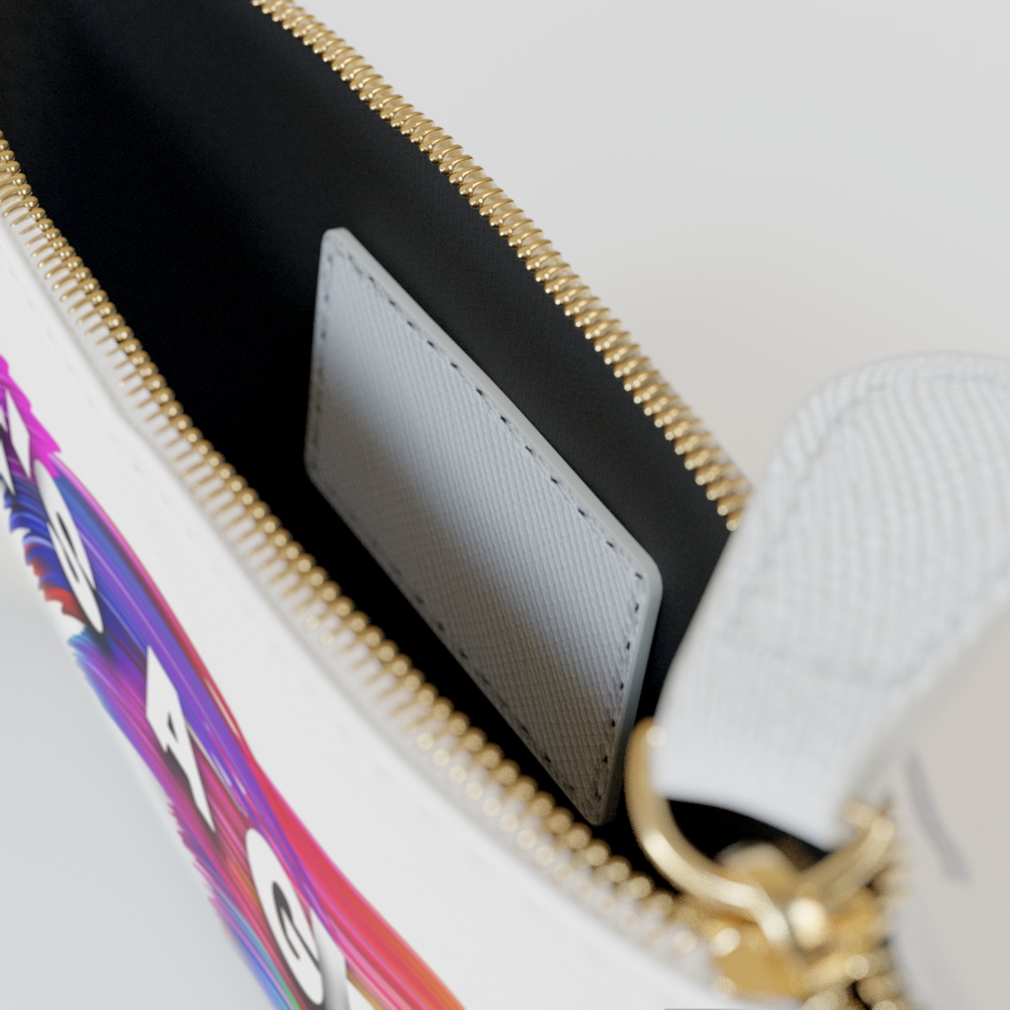 It's a Girl! Mini Clutch Bag | Rainbow Brushstroke Baby Announcement