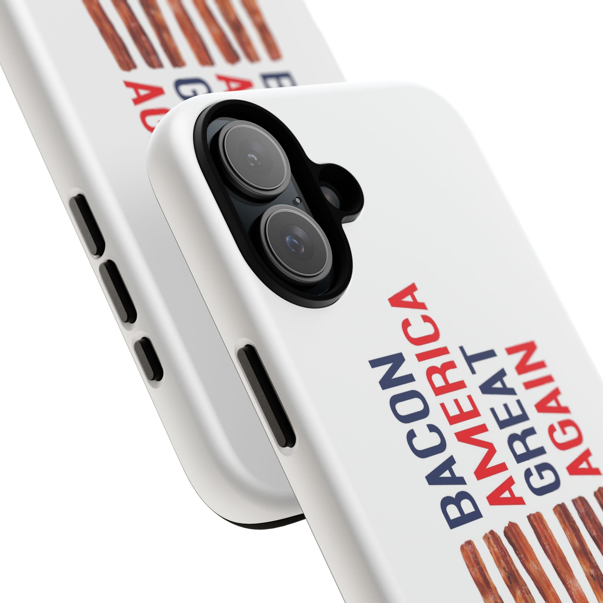 Bacon American Great Again phone case | patriotic bacon flag iPhone case