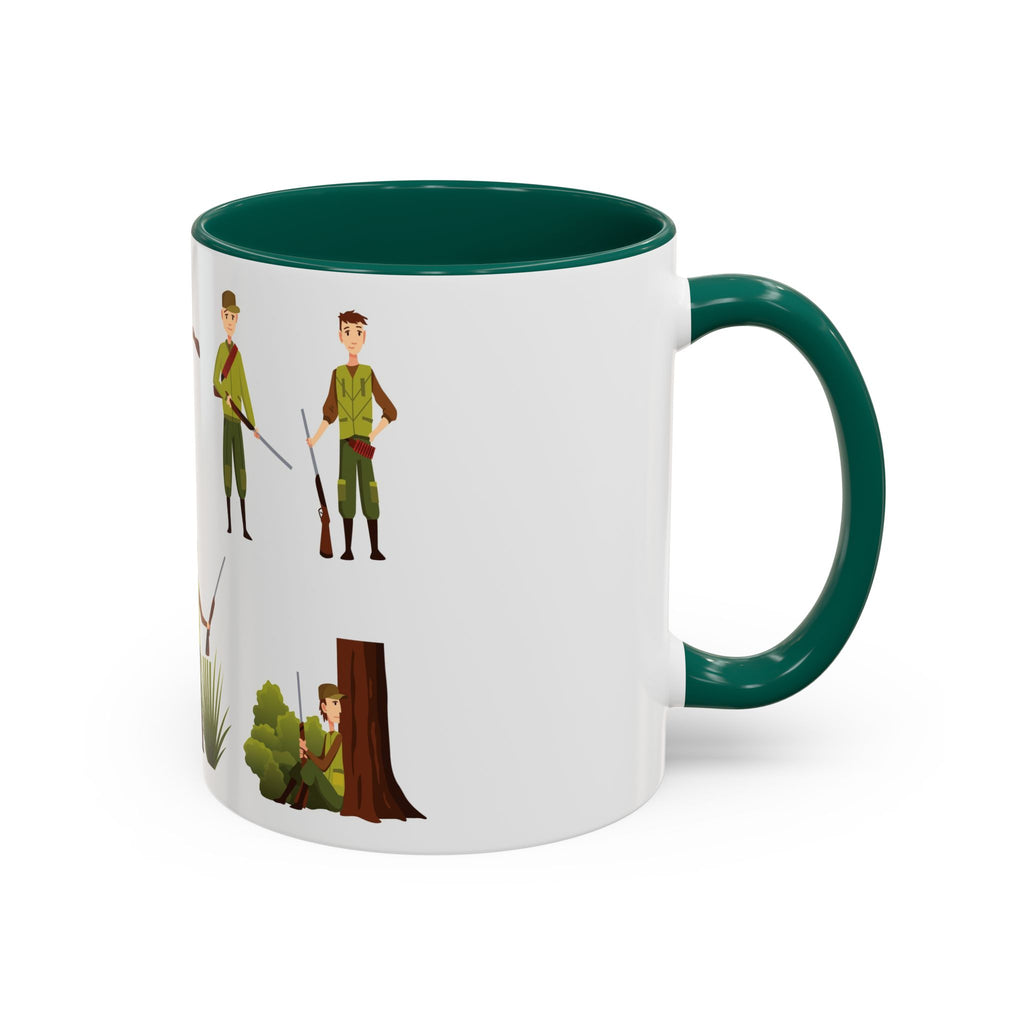 Hunter Pattern Mug | Hunting Illustrations, Outdoorsman Coffee Cup