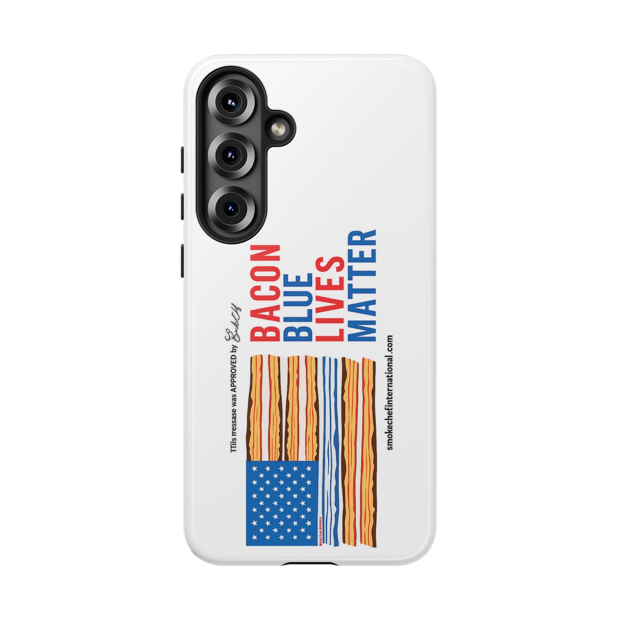 Bacon Blue Lives Matter Phone Case | Patriotic Flag Bacon Illustration