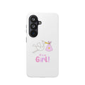 Stork carrying bundle "It's a Girl!" Phone Case | Impact-Resistant Case