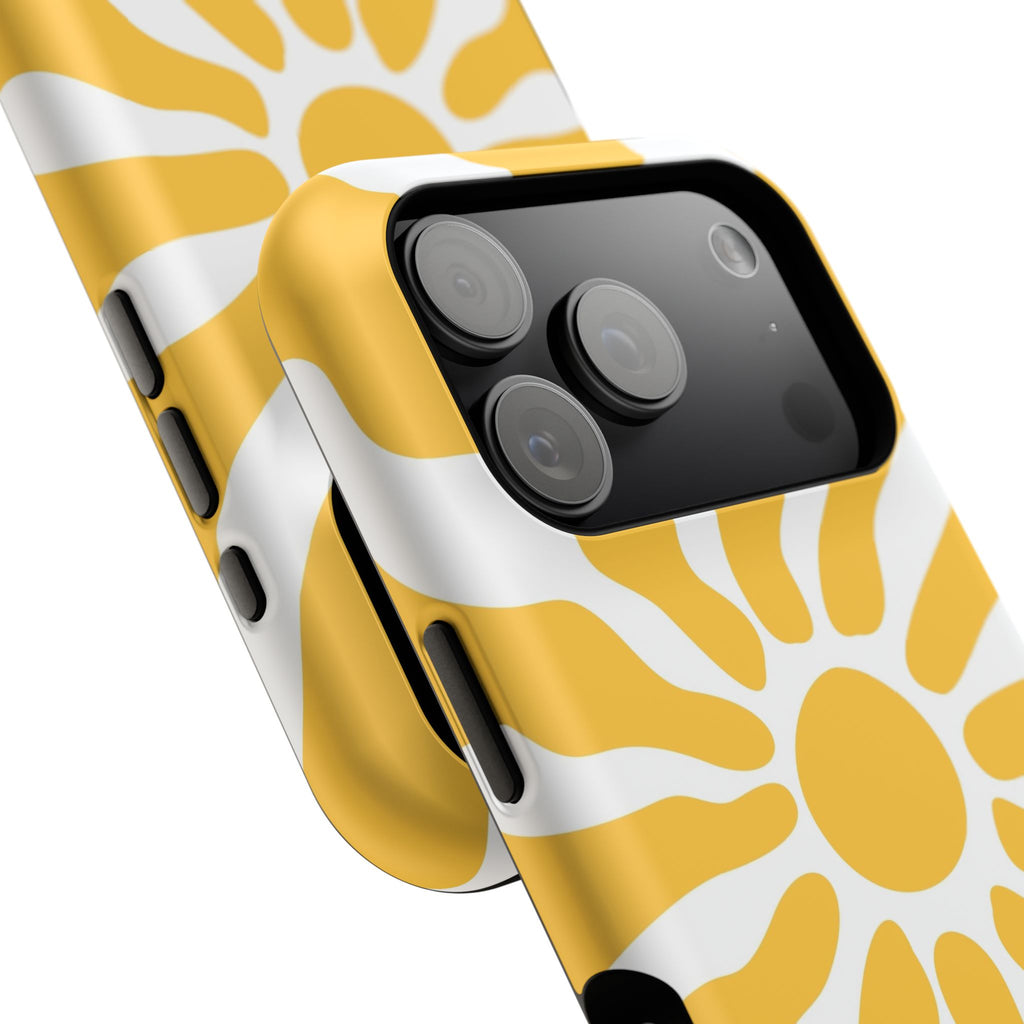 Retro Sunburst iPhone Case | Impact-Resistant Phone Case