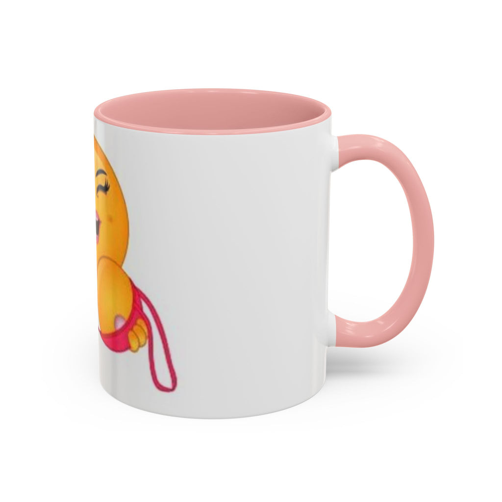 Winking Boob Emoji Mug Accent Coffee Mug | 11oz 15oz