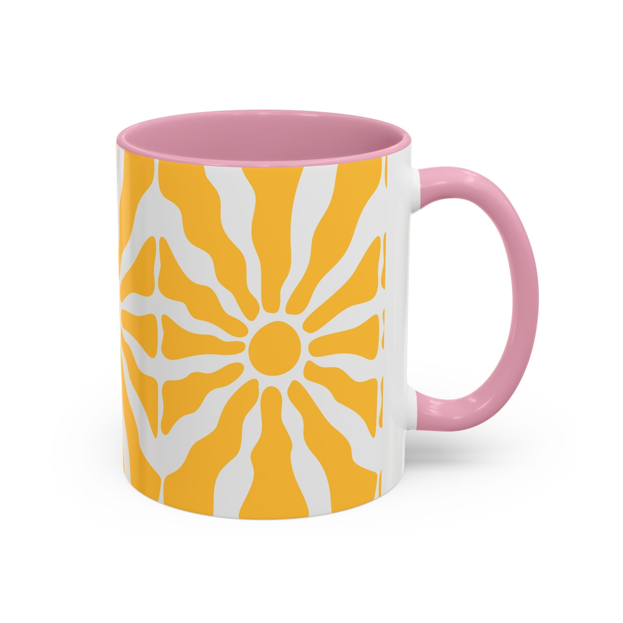 Yellow Sunburst Mug | Ceramic Coffee Cup