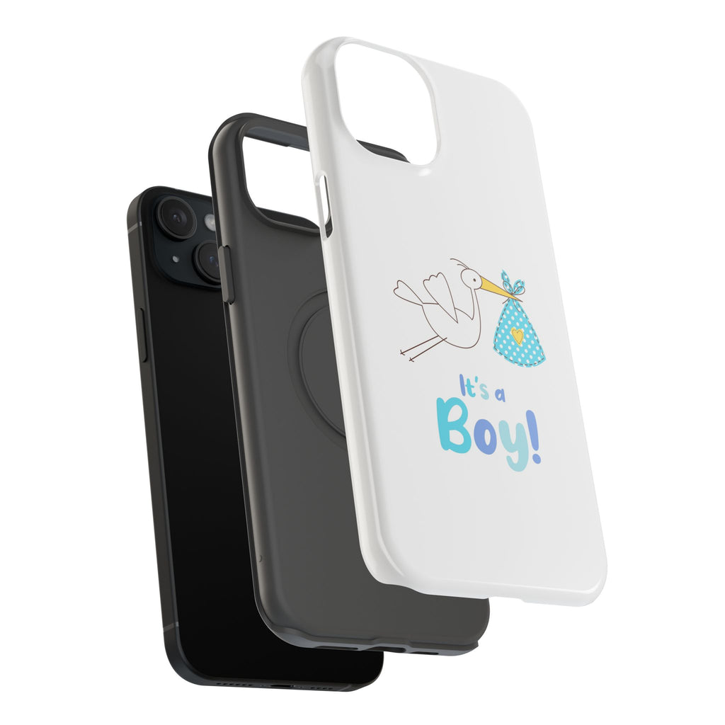 Stork 'It's a Boy' Phone Case | Impact-Resistant Case